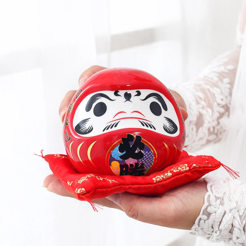 Home Decor Zen Style - Figura Daruma de cerámica japonesa de