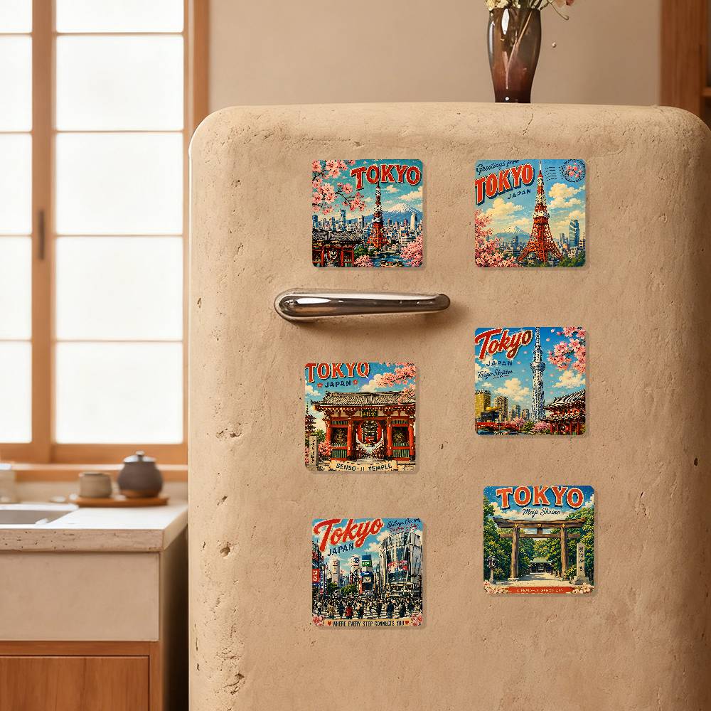 Home Decor Tokyo - Imán de nevera vintage con diseño