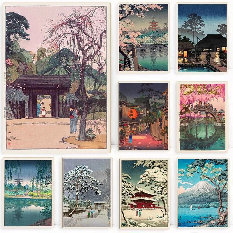 Home Decor Tokyo - Póster tradicional japonés Retro ukiyo-e, ilustración
