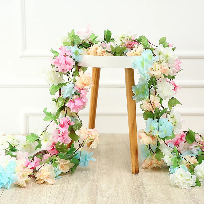 Home Decor Garland - Flores artificiales de glicina para decoración