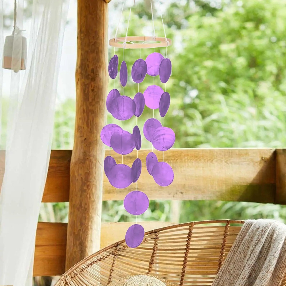 Boho Wind Chimes - ABMI-Shell Campanillas de viento para exteriores,