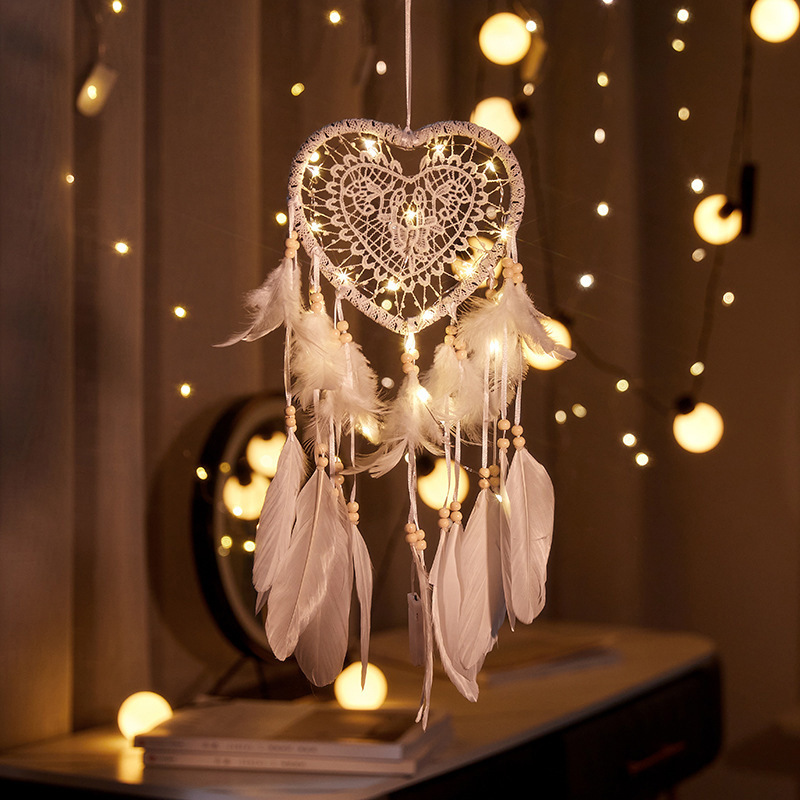 Boho Wind Chimes - Atrapasueños Bohemio de San Valentín, Hecho