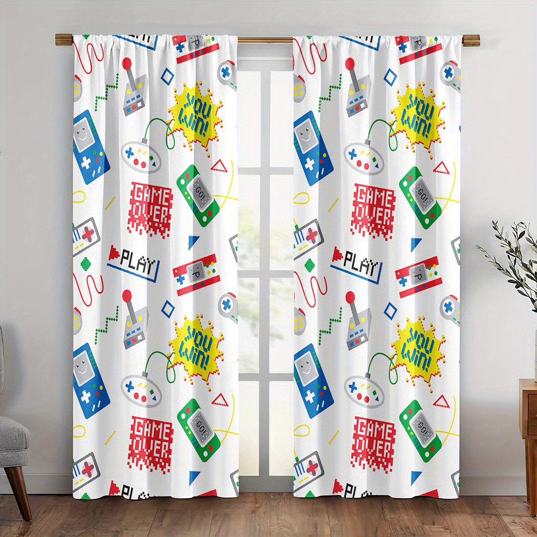Home Decor Youtube Videos - Cortinas Vibrantes de Videojuegos Retro para