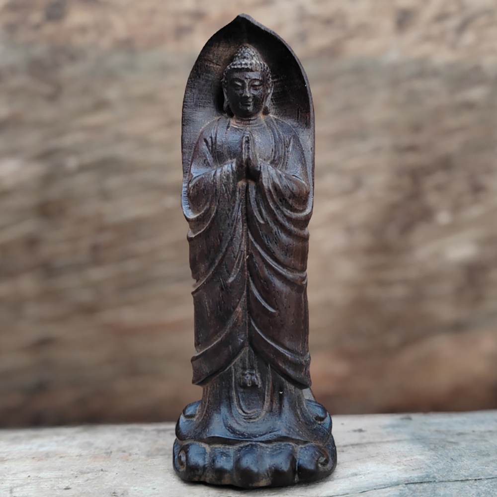 Home Decor Zen Style - Figurita de Buda Zen de Madera,