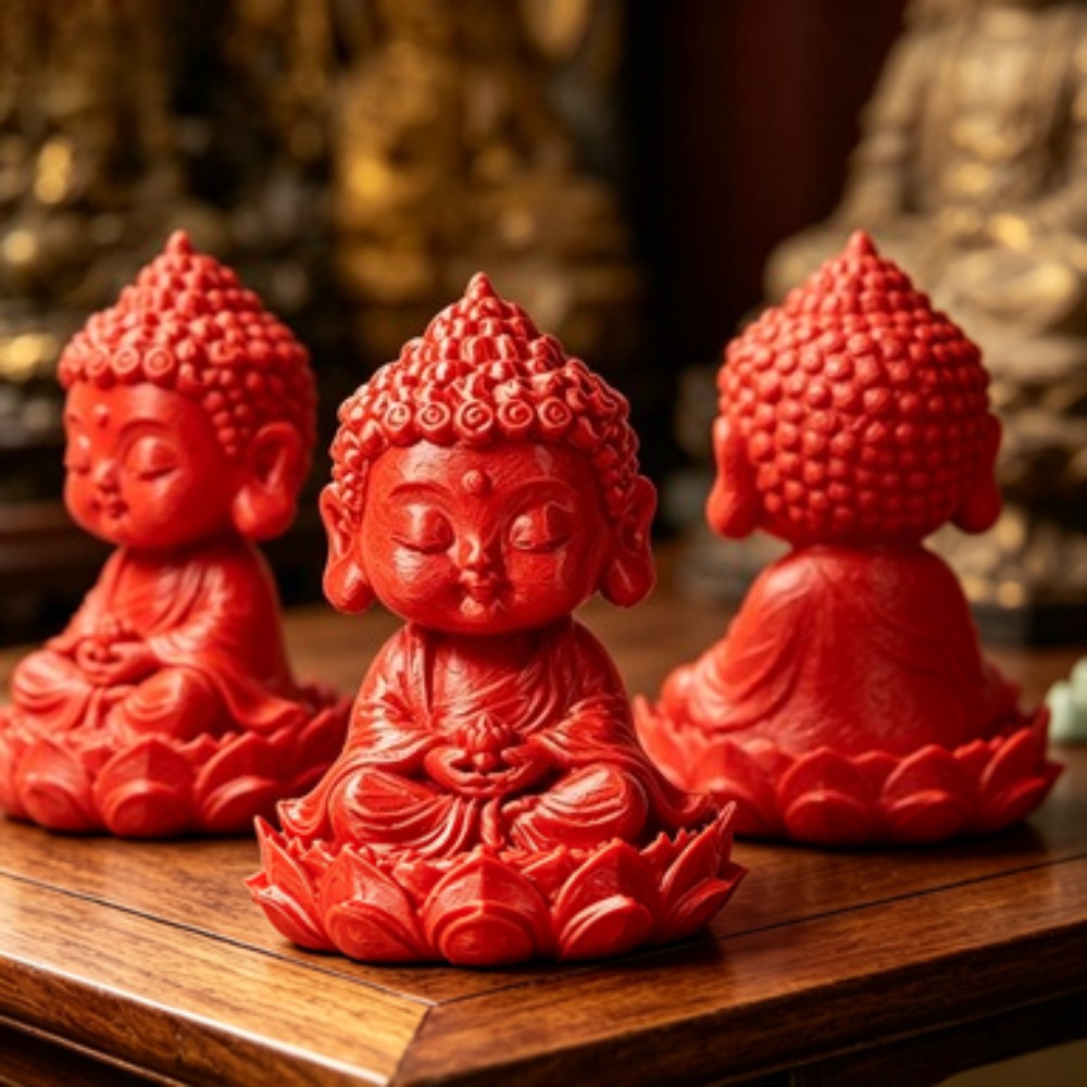 Home Decor Zen Style - Figura de Buda Meditando Dorada Retro,