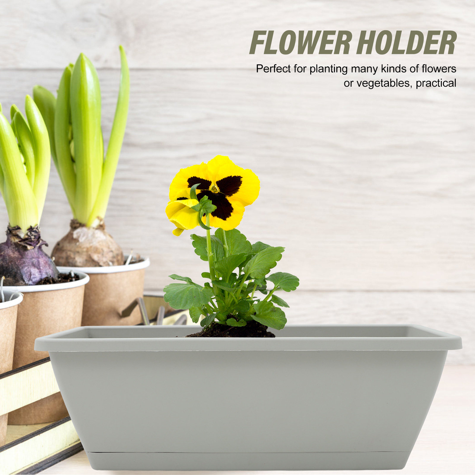 Juego de 4 Macetas Rectangular - Succulent Planter Pot reseña y precio