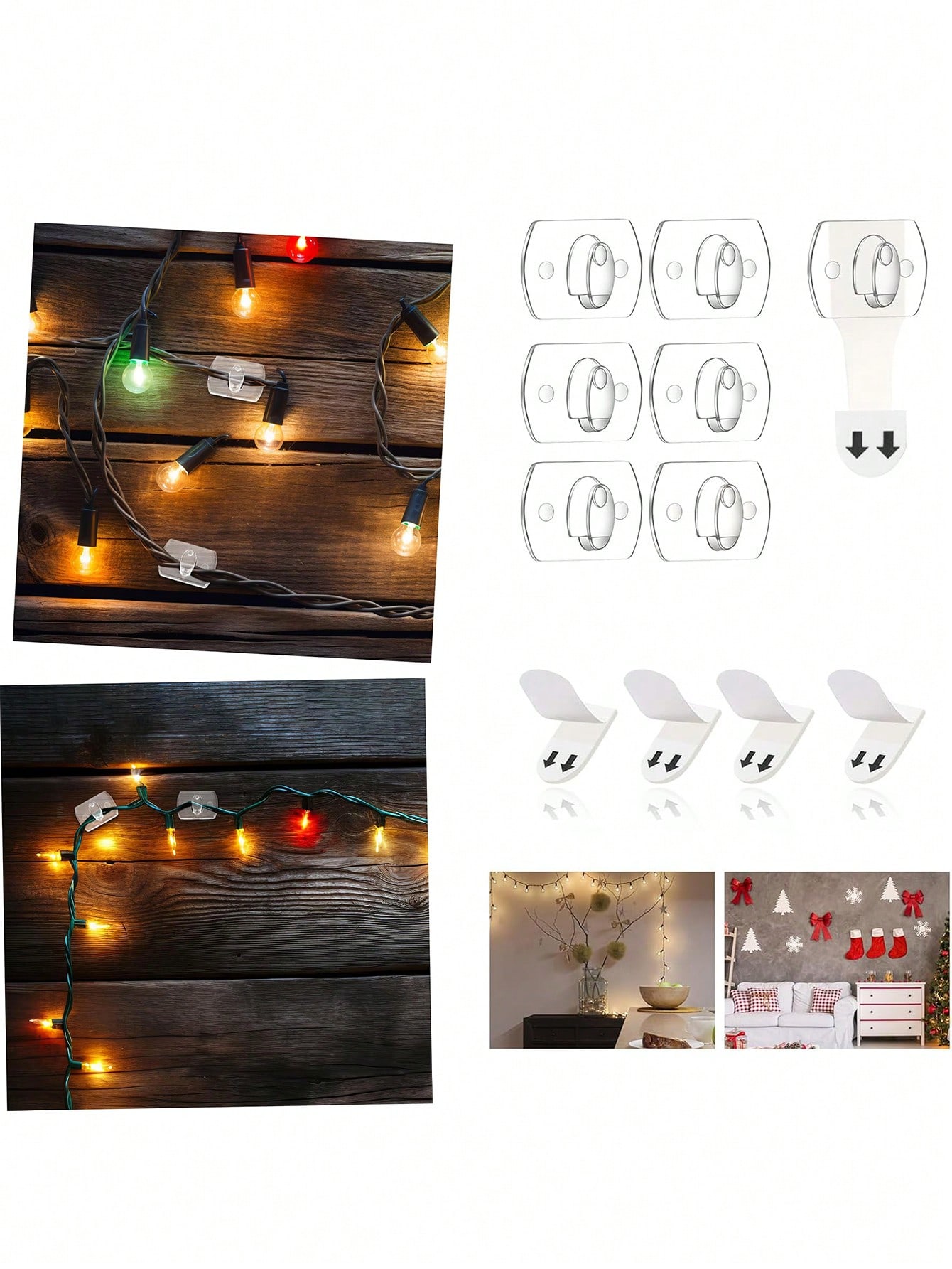 Mini ganchos de pared impermea - Home Decor Garland reseña y precio
