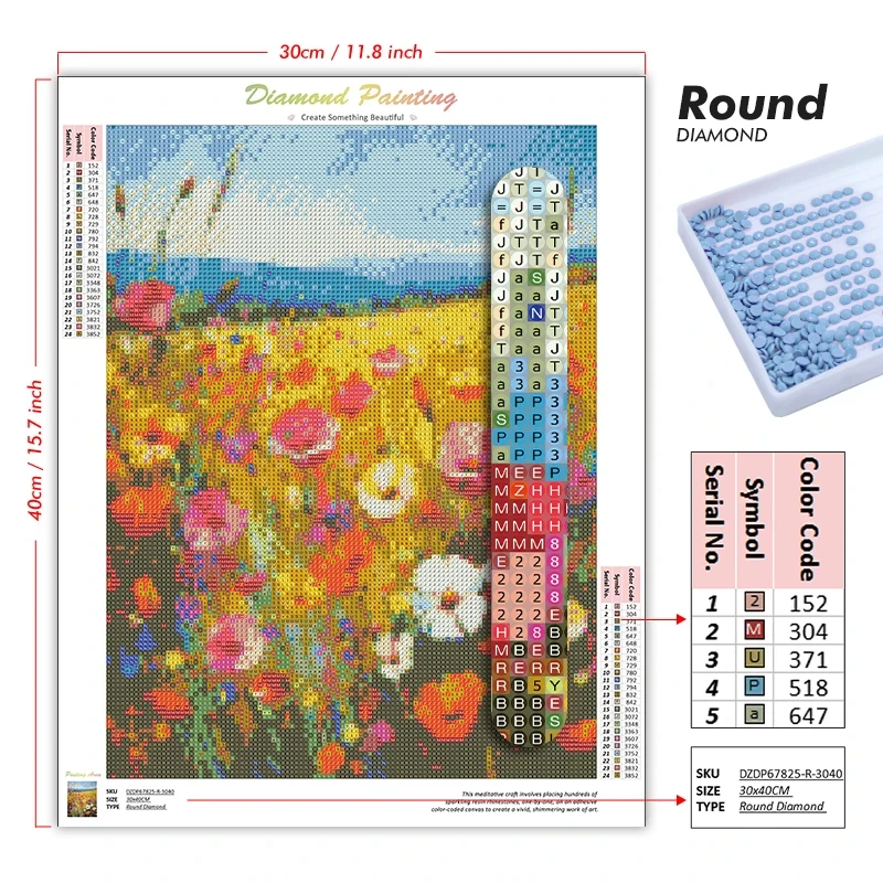Pintura de Diamantes 5D DIY, M - Home Decor Tokyo reseña y precio
