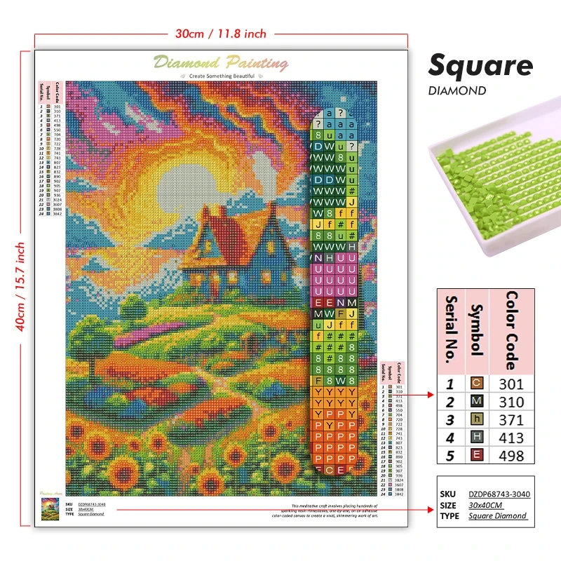 Pintura de Diamantes 5D DIY, M - Home Decor Tokyo reseña y precio