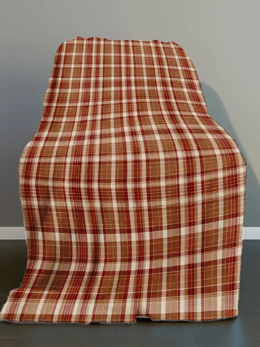 Manta de Franela a Cuadros Rús - Neutral Throw Blanket reseña y precio