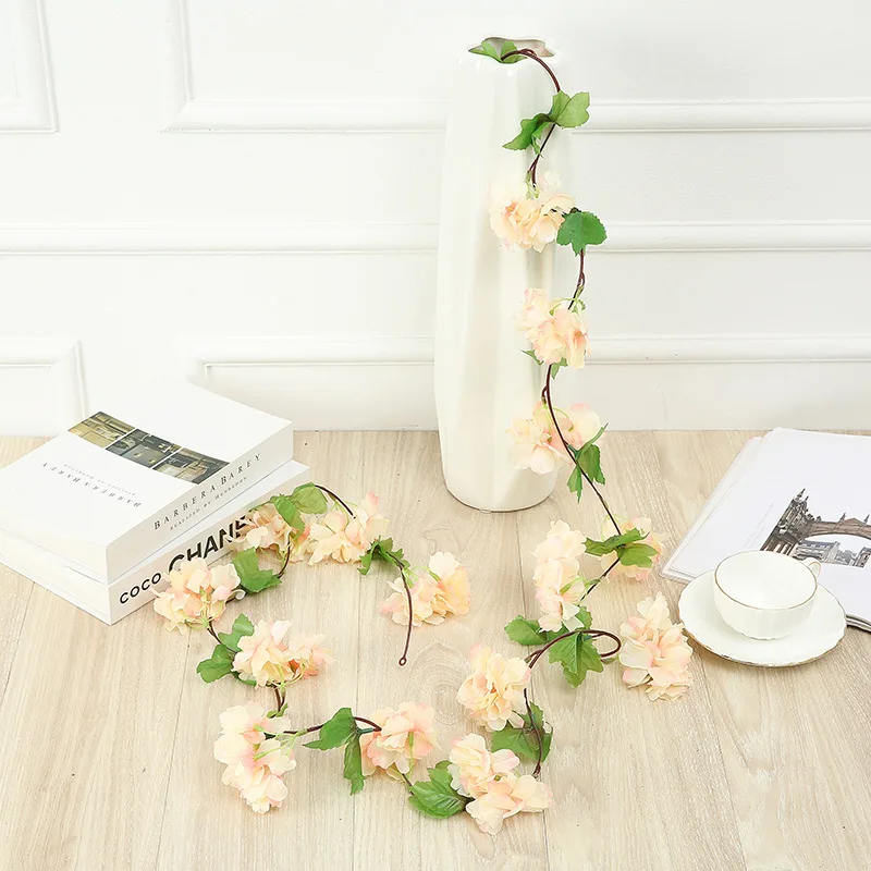 Flores artificiales de glicina - Home Decor Garland reseña y precio