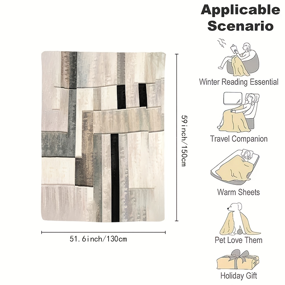 Manta de Franela de Poliéster  - Neutral Throw Blanket reseña y precio