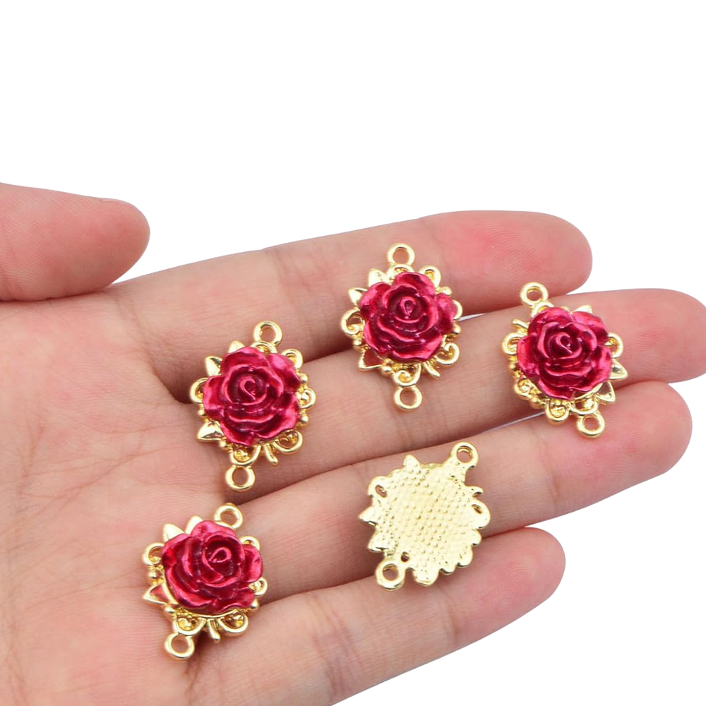 5/10 piezas de dijes de rosa 3 - Home Decor Flowers reseña y precio