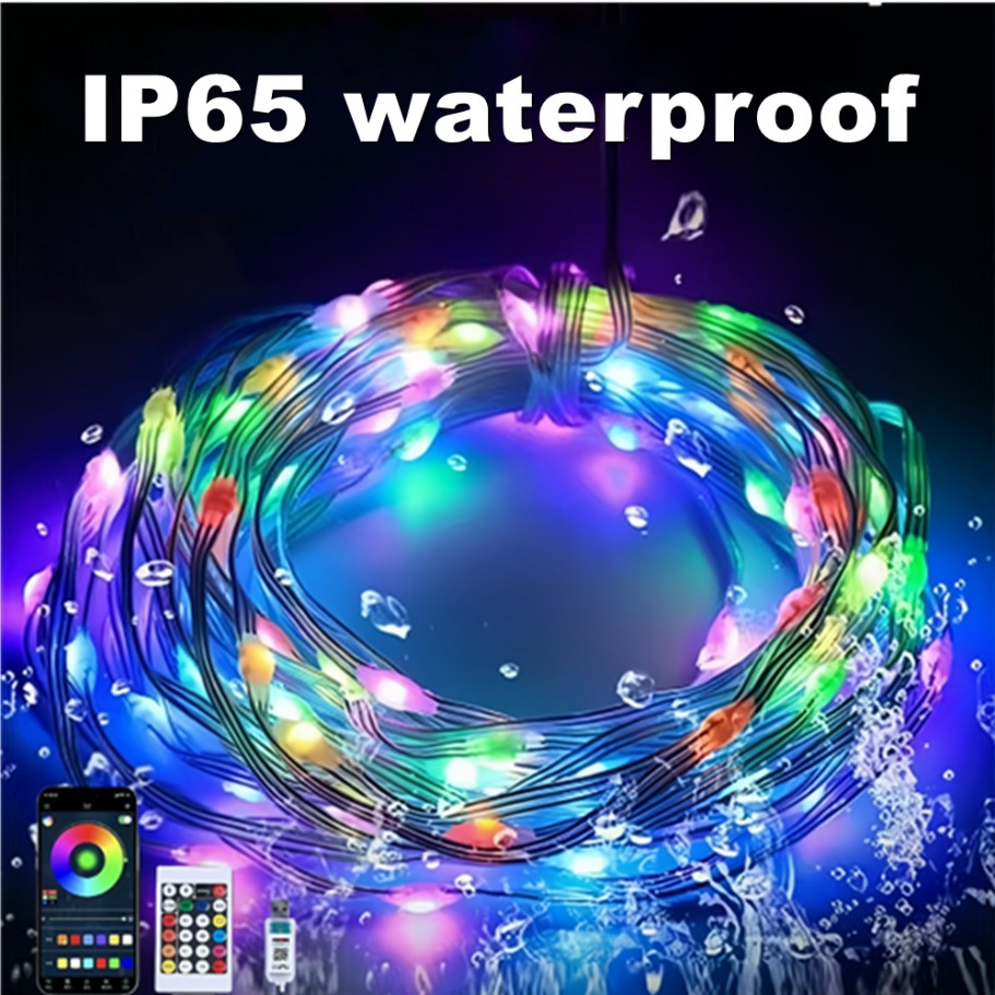 WS2812B Cadena de luz LED inte - Home Decor Garland reseña y precio