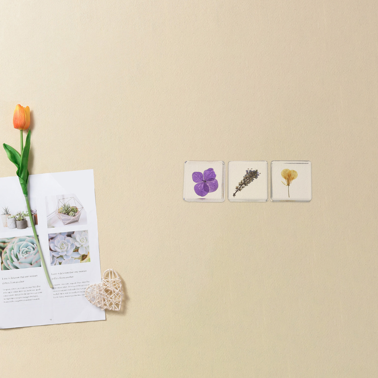 3 Piezas de Bloques de Resina  - Home Decor Flowers reseña y precio