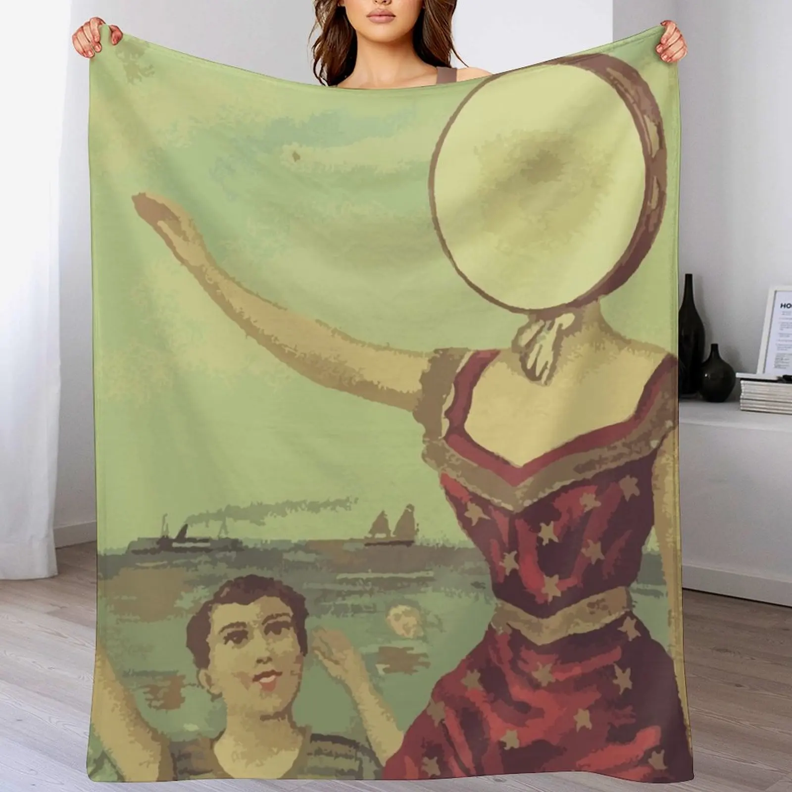 Neutral Milk Hotel In the Aero - Neutral Throw Blanket reseña y precio