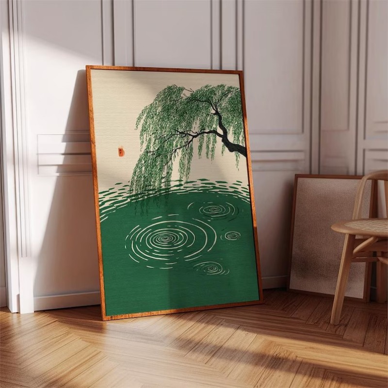 Póster de árbol de pino verde  - Home Decor Zen Style reseña y precio