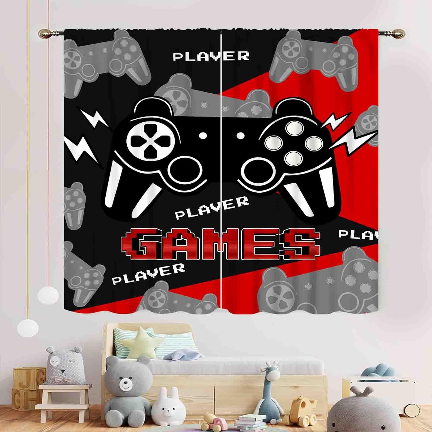 Cortinas de Juego Negras y Roj - Home Decor Youtube Videos reseña y precio