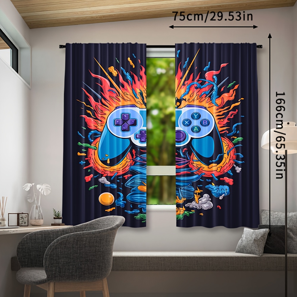 Cortina Decorativa Gamer con D - Home Decor Youtube Videos reseña y precio