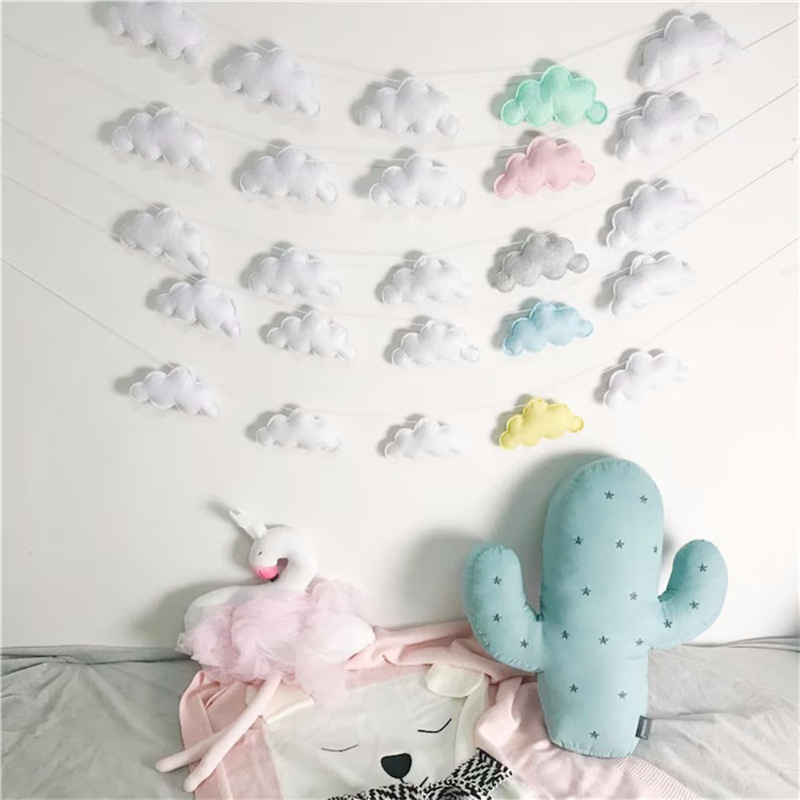 Guirnaldas de nubes de fieltro - Home Decor Garland reseña y precio